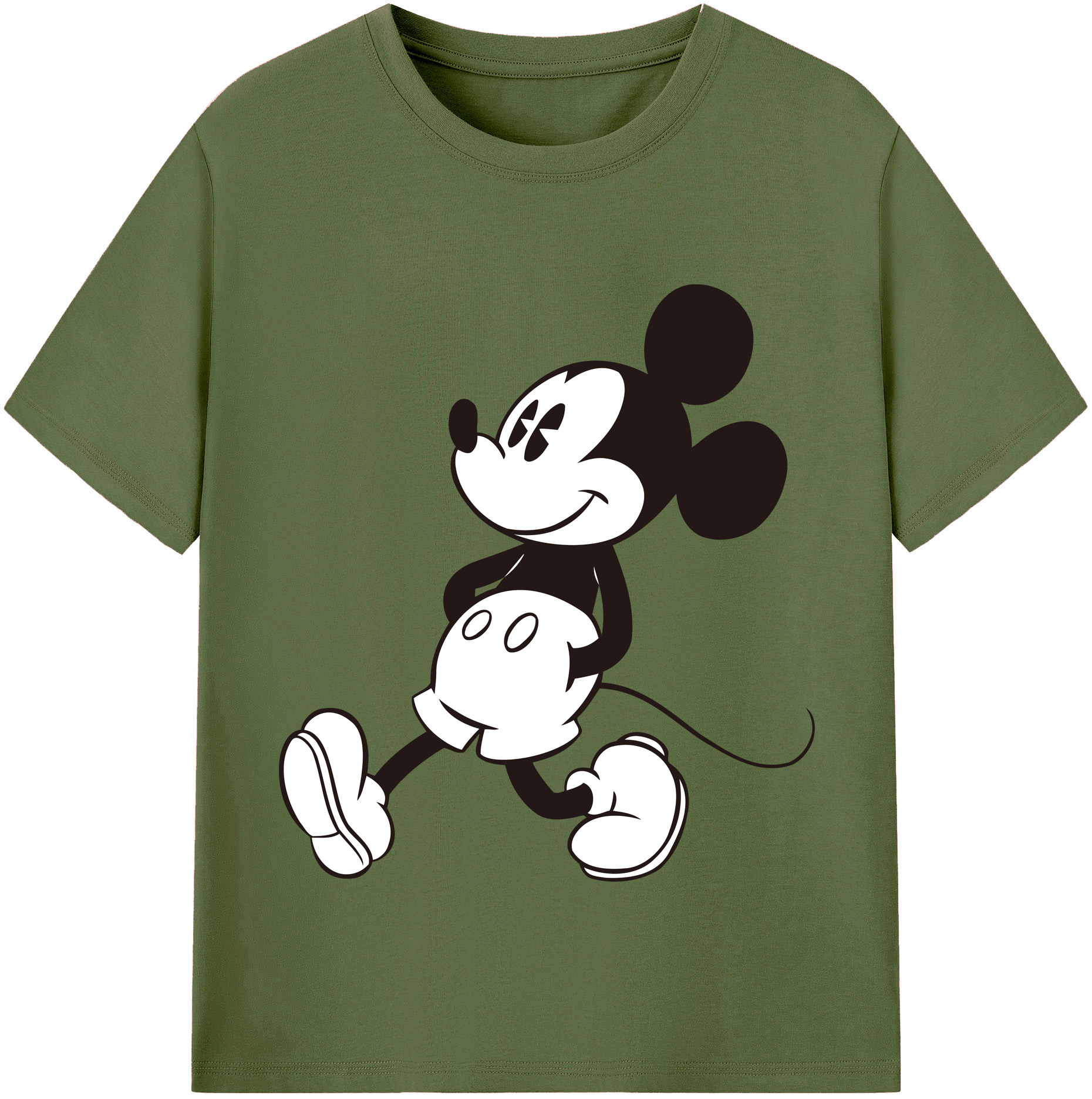 （画像用） ミッキーマウス Mickey Mouse 綿100％半袖Tシャツ（フロントプリント）